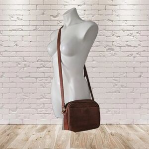 c&c california Brown Leather Crossbody Bag
